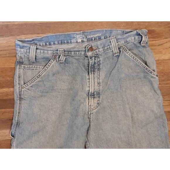 Vintage 90s Signature Levi Strauss Baggy Skater Carpenter Jeans Size 36 x 34 - Picture 2 of 8